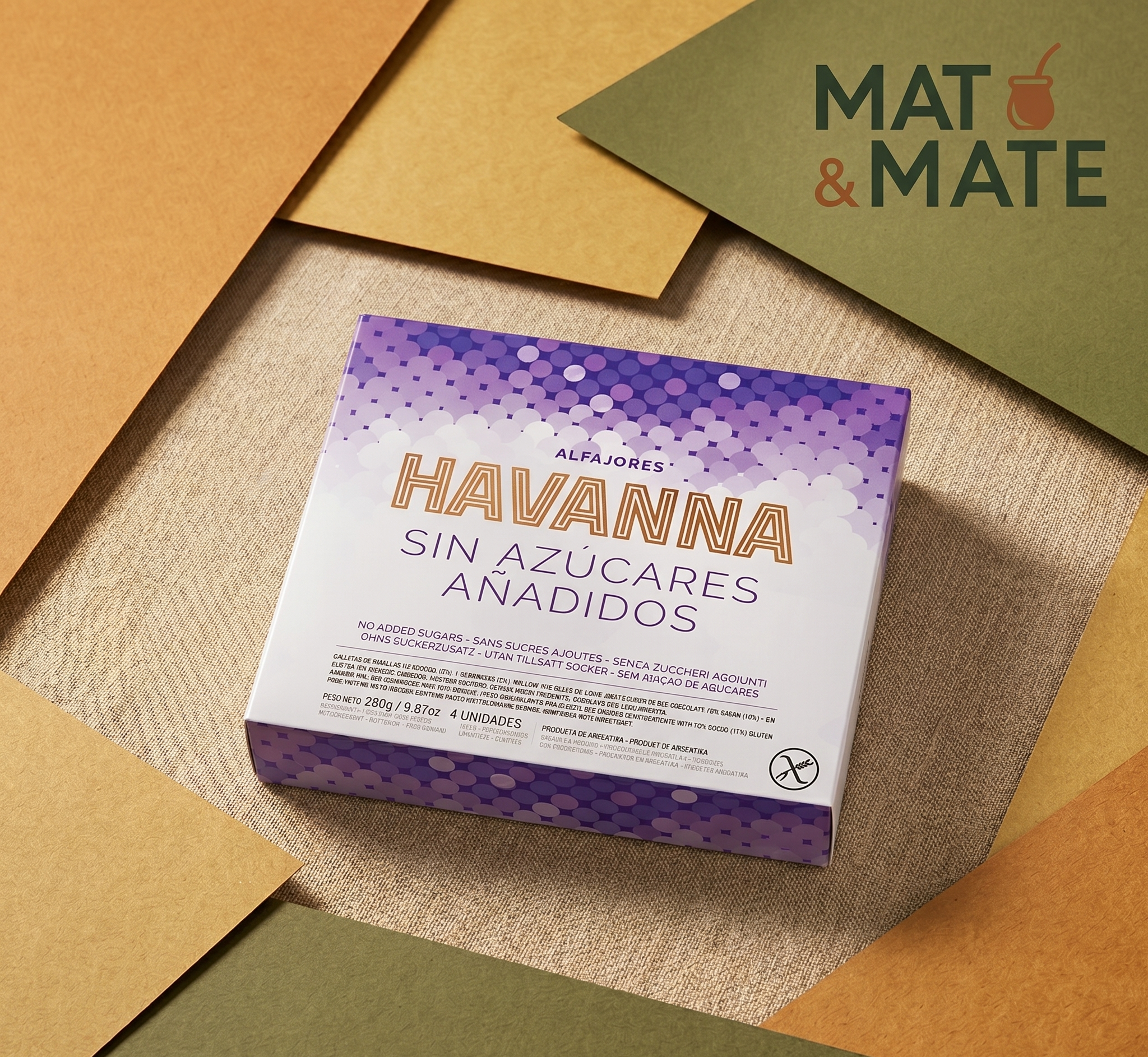 Caja 4 U. Alfajor Havanna Sin Azúcares Añadidos SUGARFRI og GLUTENFRI
