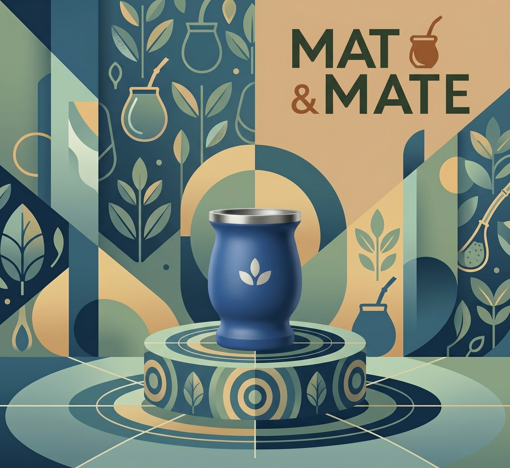 Mate de Acero Inoxidable Blå